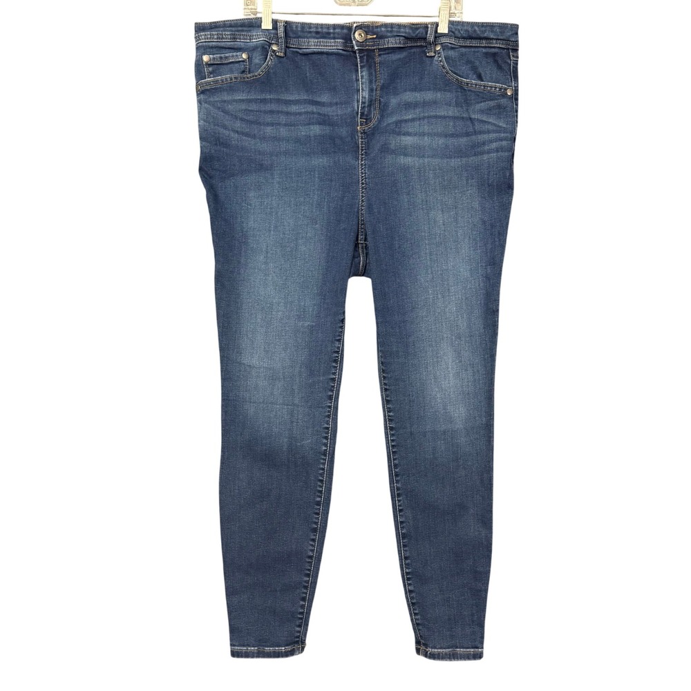 Torrid Midfit Super Skinny Jeans Womens 22T Tall Blue Denim Super Soft Stretch